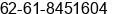 Fax number of Mr. Ganda Padmoasmolo at Medan