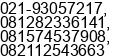 Mobile number of Mr. Gieri at Bekasi-Barat